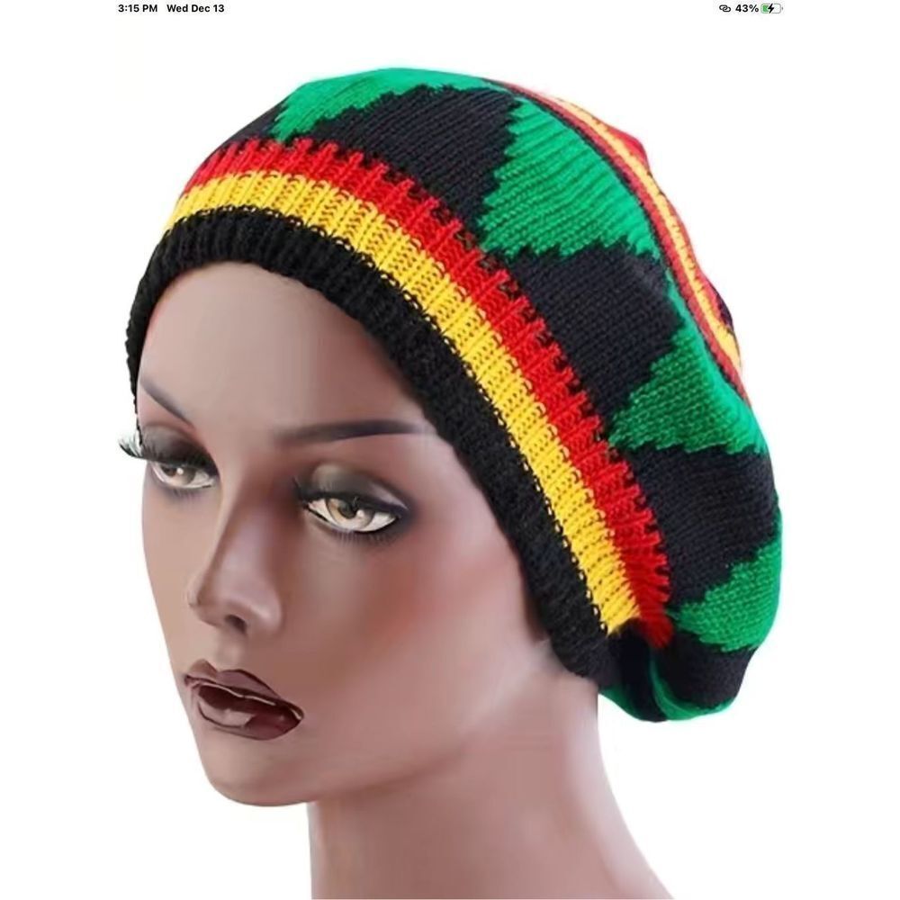 Knitted Reggae Hat/Cap - Picture 5 of 7